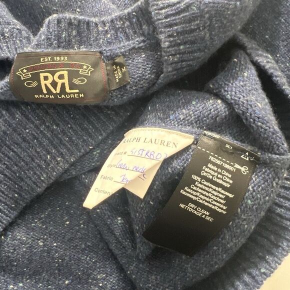 Ralph Lauren Double RL Blue Crewneck Sweater - Picture 3 of 6